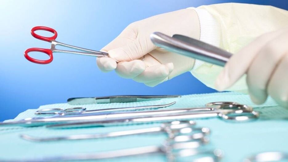 инструменти за операция за уголемяване на пениса